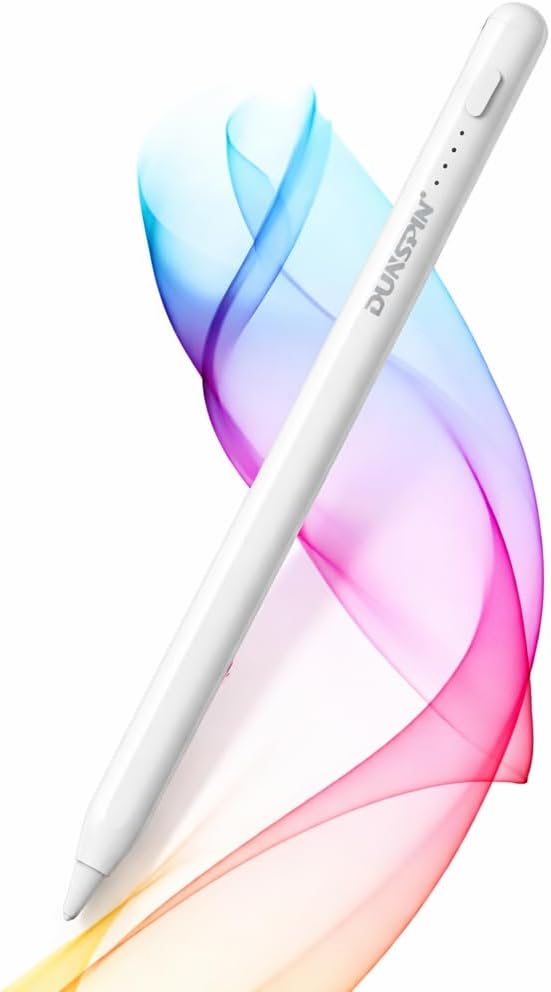 Coverzone Tablet ve Telefon Uyumlu Type-C Şarjlı Stylus Kalem Superfine Uç Aktif Kapasitif Stylus Pen Yüksek Hassasiyet Eğik Basınç Destekli LED Göstergeli Alüminyum Gövde | Dunspin P1