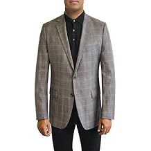 Daniel Hechter Grey Texture with Purple Windowpane Two Button Jacket