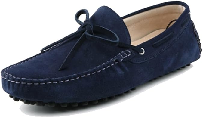 Men's Comfortable Lace-up Suede Driving Walking Moccasin Penny Loafers Boat Slip-on Shoes
