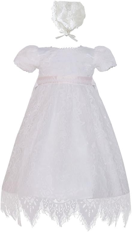 Baby Long Christening Gowns White Baptism Dress Special Occasion Dresses for Girls Birthday