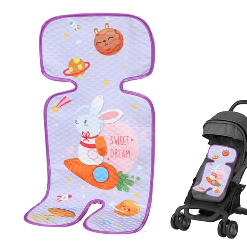 Stroller Cooling Pad, Baby Car Seat Cooling Pad, Summer Cooler Seat Cushion, Breathable Mat for Stroller Seat, Car Seats, High Chair, Keeps Toddler Cool in Summer Purple, Large 27.5 Inch