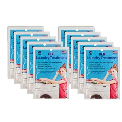 RLR Natural Laundry Detergent Powder Whitens, Brightens, Refreshes Baby Cloth Diaper Detergent, Musty Towels, Workout Clothes - Non-toxic, Fragrance-Free For Sensitive Skin Pack of 10