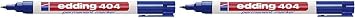 edding 404 permanent marker - blue - 1 pen - fine round nib 0.75 mm - waterproof, quick-drying, smear-proof pens - for cardboard, plastic, wood, metal, glass and fabric (Pack of 2)