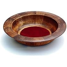 Handcrafted Walnut Stained Offering Plate