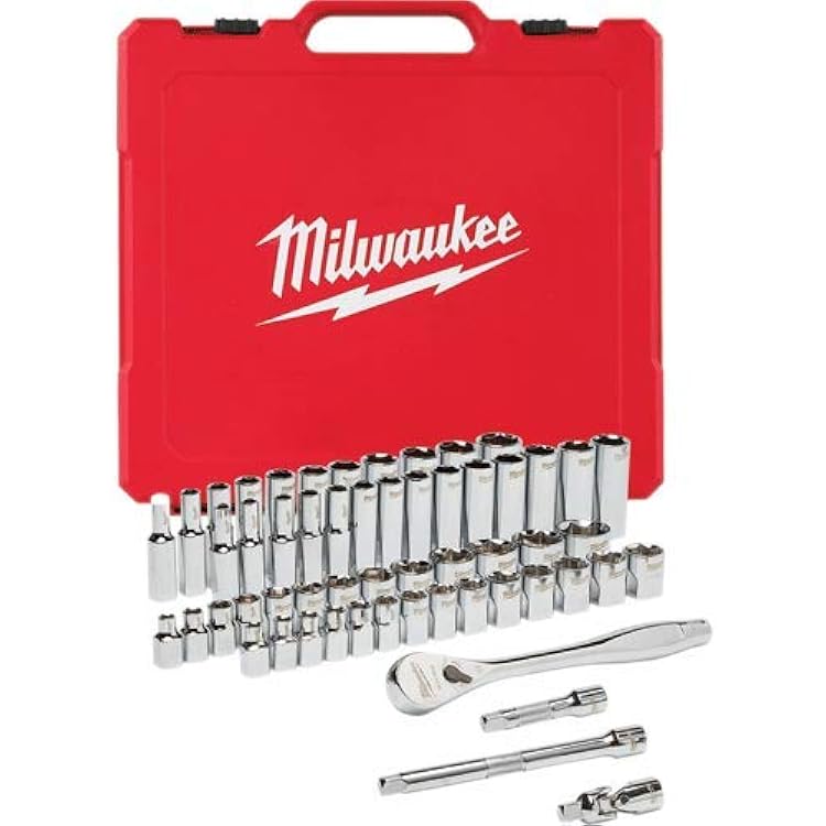 56 Pc. 38 Dr. Ratchet & Socket Set - SAE & Metric