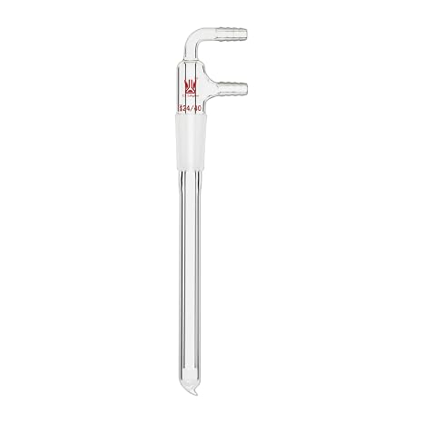 Cold Finger Condenser with 24/40 Joint and Drip Tip, 150mm Length Below Joint, Borosilicate Glass Cold Finger Condenser, Lab Glassware