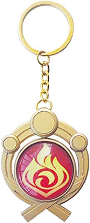 Genshin Luminous Key charms Toy Impact Inazuma Pyro Keychain Gold Game Figure Key Chain Pendant Keyring Genshin ​Character