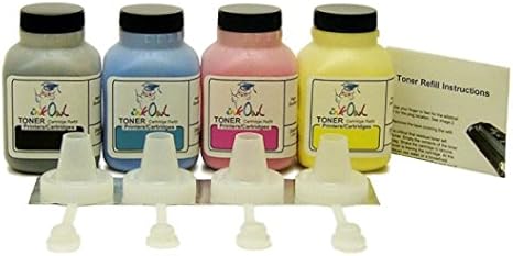 InkOwl Toner Refill Kit Replacement for Canon 045, 045H, HP CF500A, CF500X, CF501A, CF501X, CF502A, CF502X, CF503A, CF503X (202A/202X) (4-Pack)