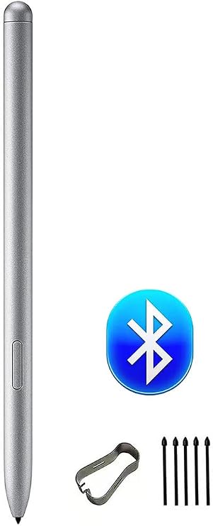 Galaxy Tab S7 S Pen (WithBluetooth) Replacement for Samsung Galaxy Tab S7 I S7+ 5G All Versions Stylus Pen with Tips (Silver)