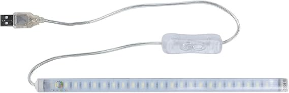 CLEANLIFE TRUECOLOR USB-Powered LED Light Bar, 12, Daylight Easy to Install LED Light Bar with Frosted Cover, 3M Tape Included, Powered by Any USB Port Lasts up to 100,000 Hours
