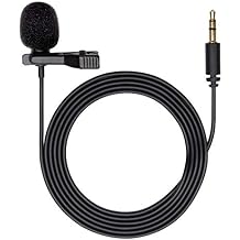 Movo DOM1 3.5mm TRS Lavalier Omnidirectional Condenser Microphone for Camera Microphone Compatible with DSLR Cameras, Recorders and More