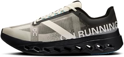 On Running Cloudsurfer Nxt Lumos Mens Running Shoes in Black Grey, Performance Athletic Sneakers