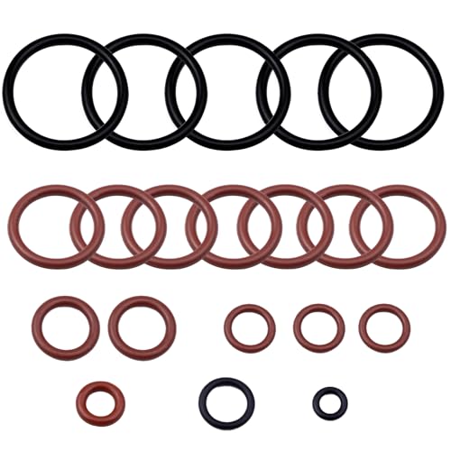 20PCS Cooling System O-Ring Kit Fit for BMW E46 M52 M54 320i 323i 325i 328i 330i Heat Exchanger Leakproof Cooling System Hose Seal Gasket Replacement Rubber Press and Clip Hose Connections