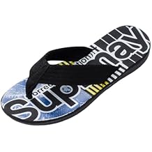 Men Summer Casual Outside Wear Beach Non Slip Breathable Flip Flops Clip Toes Big Size Flat Bottom Duds Mens Slippers (Black, 10.5)