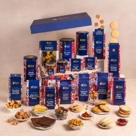 The British Hamper Company Large Food Hamper – Gourmet Gift Set Filled With Sweet & Savoury Treats for Special Occasions, Ideal Mother's Day, Birthday & Eid Gifts, Luxury Hand-Crafted for Couples