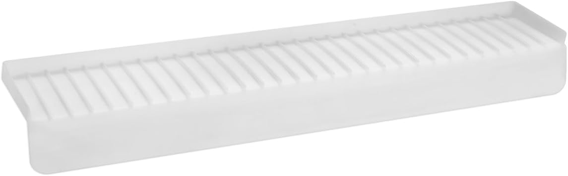 Snuggery 30"x4" Silicone Sink Edge Protector - Splash Guard with Suction Cups & 5 Tilt, Cuttable Edge Guard for Kitchen Sink, Bathroom,Granite & Quartz Countertops(White)