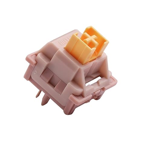Outemu Honey Peach Switch V2, 5Pin 40g Pre-Lubed Silent Linear Switch for Custom Mechanical Keyboard (Size : 90PCS)