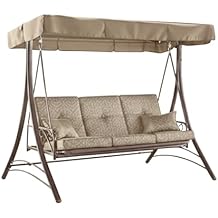 Garden Winds Durable 350 Replacement Canopy Top Compatible with Callimont Park Swing Models RUS4239, RUS4239-WM - Beige