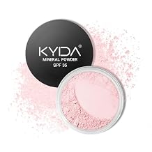 KYDA Mineral Loose Powder SPF 35, Pink Loose Setting Powder, Buildable Sheer Coverage, Weightless Oil Free, Blurring Finishing, Extend Base Makeup, 0.28 oz, Light Pink