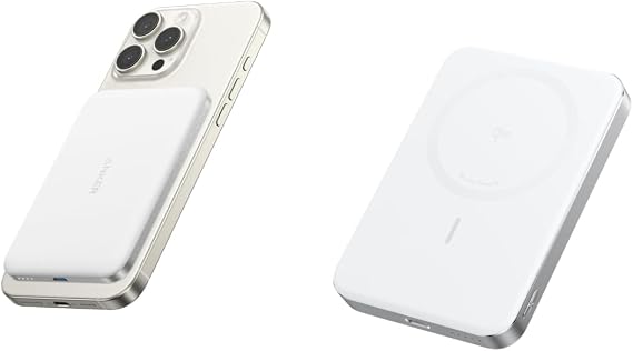Anker Nano Power Bank, Ultra-Slim 5,000mAh Magnetic Battery Pack, Qi2 Certified 15W Max Ultra-Fast MagSafe-Compatible Portable Charger, Ergonomic Design, for iPhone 16/15/14/13/12 Series Only
