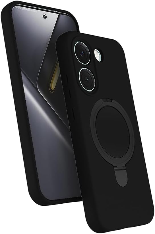 Coverzone Xiaomi Poco X8 Pro ile uyumlu Kılıf MagSafe ile uyumlu Z-Samara Kapak Wireless Şarj Özellikli Stand Olabilen Poco X8 Pro kilif Siyah