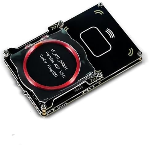 Proxmark3 Easy V5.0 RFID Reader Writer Copier with 512M Memory, Built-in Antenna, ICID Card Decryptor, Supports LF 125kHz & HF 13.56MHz Cards, Includes 4 White Cards  1 Keyfob