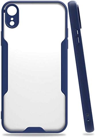 Elfia Apple iPhone XR ile Uyumlu Silikon Kılıf Şeffaf Kamera Lens Korumalı Yumuşak İnce Kapak Parfen Lacivert