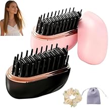 Mini Straightener Brush, Rechargeable Portable Mini Straightener, Capsule Hair Straighteners & Styler, 3-Speed Temperature Control, Lightweight and Portable (Mix)