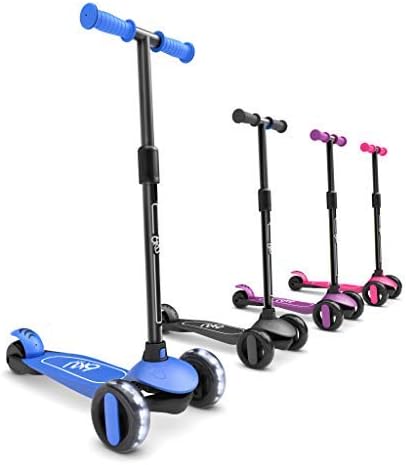 6KU Scooter for Kids Ages 3-10 with Flash Wheels, Kids Scooter 4 Adjustable Height, Toddler Scooter Extra-Wide PU LED Wheels, 3 Wheel Scooter for Kids for Girls & Boys Learn to Steer...
