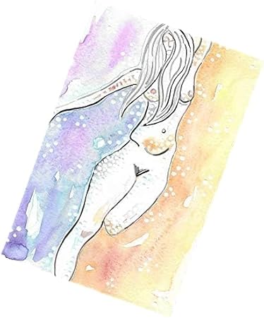 Female Nude Dancing Art, 6x9 Original Painting, Watercolors and Acrylics on Paper, Includes Certificate of Authenticity