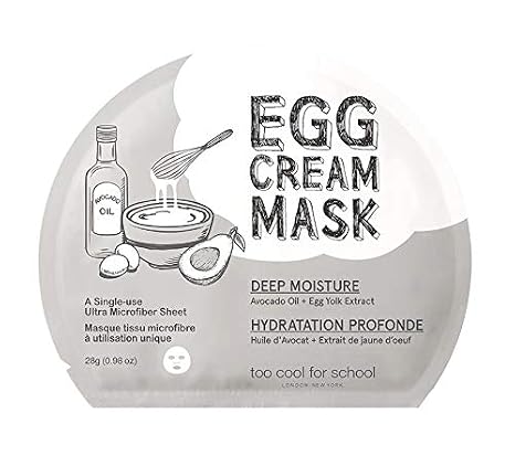 Too Cool For School Egg Cream Mask, Deep Moisture - Avocado Oil + Egg Yolk Extract