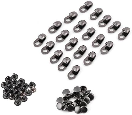 FTVOGUE 20 Pcs Boot Lace Hooks Set with Rivets for Repair Camp Hike Climb