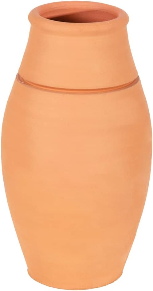 Handmade Clay Pot for Testi Kebab, Unglazed Earthenware Pot for Cooking, Clay Cooking Pots, Authentic Cappadocia Kebab Tandoori (Small 8 in)