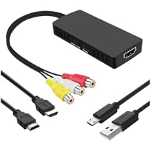 R/CA to HDMI Adapter AV to HDMI Converter AV2HDMI-compatible Vdieo Converter Support for TV Box DVD Supports PAL/NTSC