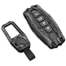 Zinc Alloy Key Fob Cover,Keychain,Full Protection Car Key Case for Altima Maxima Murano Pathfinder Rogue Sentra Versa Titan XD GTR Armada Smart Keyshell Accessories(NO.001-4 Black)