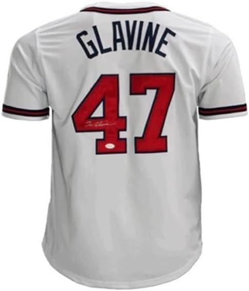 Tom Glavine Signed Custom Baseball Jersey White (JSA)
