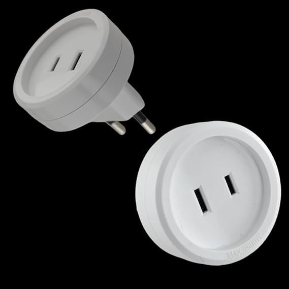 Turkish Plug – American Type Plug Converter Travel Adapter | Type C Turkey (Male) → Type A America (Female) | 250V – 6A | America, Canada, Japan Compatible
