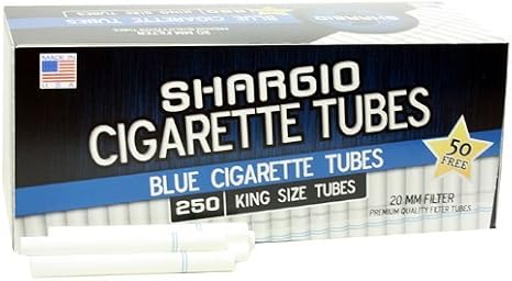 Shargio Blue King Size 250ct Light High Quality Filter Tubes Pack of 4