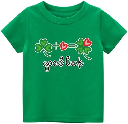 Tkria Toddler Boys St Patricks Shirts Kids Clover Shamrock T-Shirt Baby Dinosaur Gnome Lucky Dude Short Sleeve Green Tops