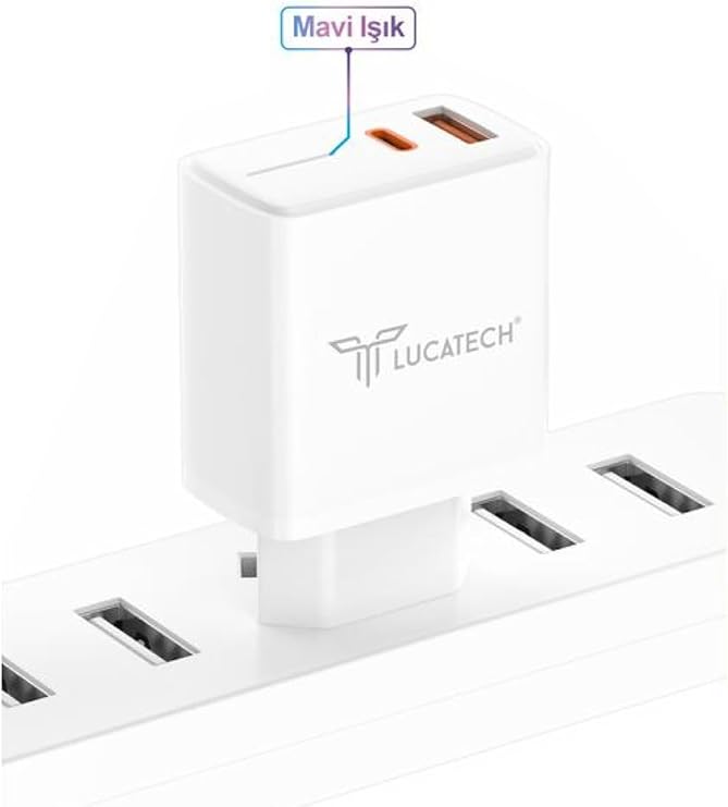 iPhone 16 / Samsung S25 / Xiaomi 15 / Huawei Nova 12 ile Uyumlu 45W Akıllı Şarj Adaptörü, Beyaz