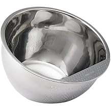 Helen's Asian Kitchen Professional Rice Washing Bowl Stainless Steel Rice Rinser Strainer with Side Drainer, 3-Quart Capacity. Ideal for Quinoa, Rice, Grains, Legumes, Vegetables. Kitchen Essential