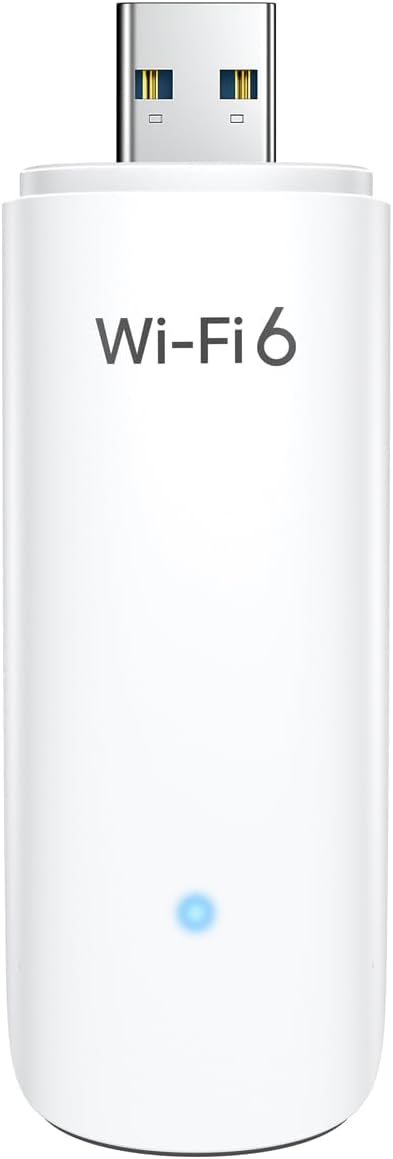 BrosTrend AX1800 USB WiFi 6 for Desktop PC Laptop, Dual Band 5GHz + 2.4GHz | WiFi Adapter for Windows 11/10 ONLY, External WiFi Dongle 5GHz 1201Mbps + 2.4GHz 574Mbps, Wireless Network Adapter USB3.0