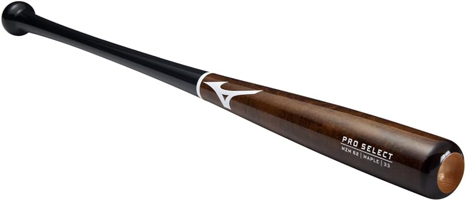 Mizuno Pro Select Maple Wood Baseball Bat | Rock Hard Maple | Compressed Barrel | Ink Dot | Cupped End