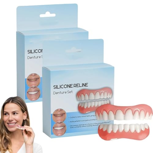 Perfect Fit Denture Silicone Reline Kit -2024 New Reline It Denture Reline Kit - Silicone Reline Kit for Dentures - Silicone Denture Reline Kit 2pcs