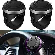 2 Packs Steering Wheel Spinner Knobs Steering Wheel Buddy 360 Degrees Rotation Suicide Knobs with Silicone Surface and Metal Bearings for Driving Turning Car Truck Boat