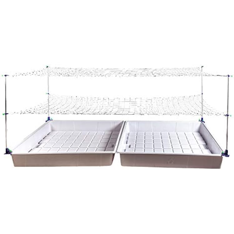 Trellis System Support Kit Model A - for Climbing Plants | Square Corner | Ideal for Hydroponics Growing System, Greenhouse & Garden