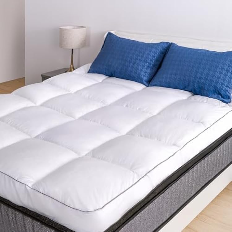 Marine Moon Twin Mattress Topper, Cooling Plush Pillow Top, 400TC, Extra Thick, Hotel Quality, Down Alternative, Fits Mattress Depths Up to 18