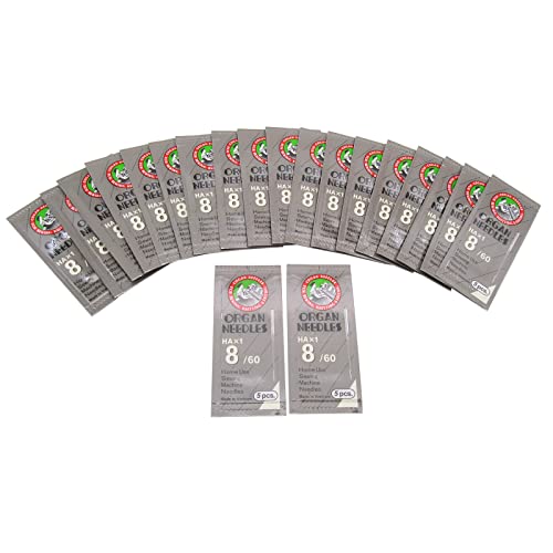 Organ Needle in CKPSMS Clear Plastic Box -100PCS Organ-HAX1 Sewing Needles Compatible withReplacement for Singer Brand,Pfaff Brand,RICCAR Brand,NECCHI Brand,Brother Brand Needle Size:HAX1 860