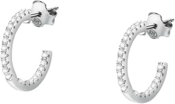 Lab Grown Diamond Stud Earrings for Women, 9K White Gold, Lab-Grown Diamonds