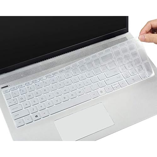 Keyboard Cover Skin for HP Envy x360 2-in-1 15.6 Fingerprint Reader 15M-ED0013DX0023DX1013dx1023dx EE0013DX0023DX, HP Envy 17T 17M CG0013DX cg1013dx 17-ch2045cl 17-ch2035cl 17-ch2747nr, Clear